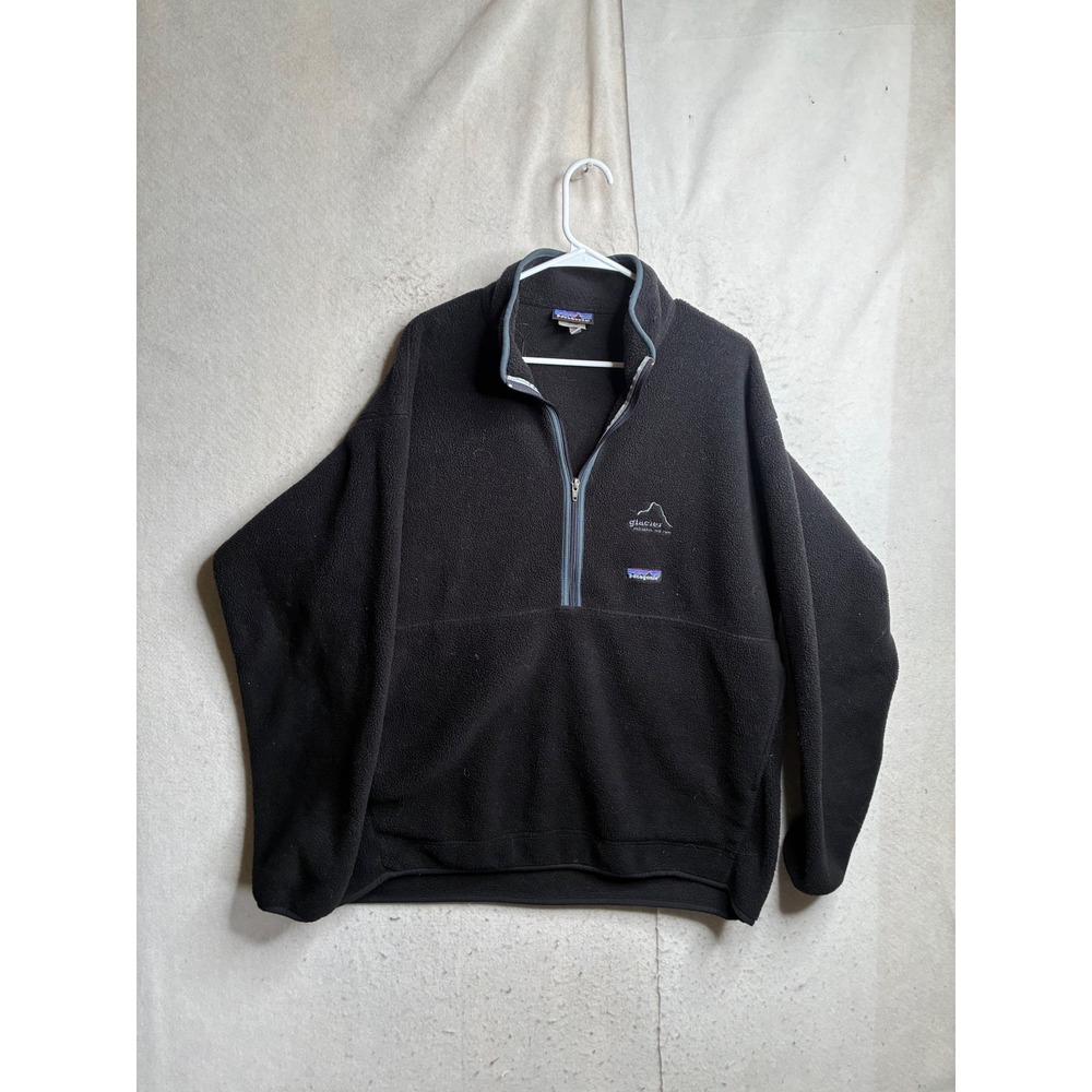 Patagonia Synchilla Fleece Pullover Mens XL Black Glacier Preserve Park 25735FA